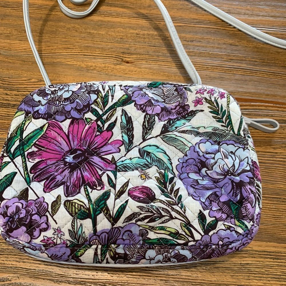 Vera Bradley Floral Crossbody Bag - Purple and Green - Picture 3 of 10